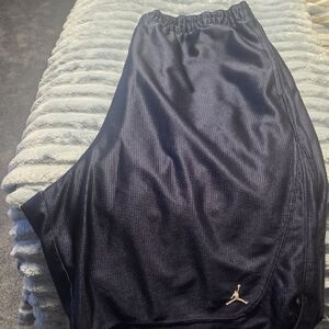 Jordan Black Mesh Shorts with Gold Jumpman